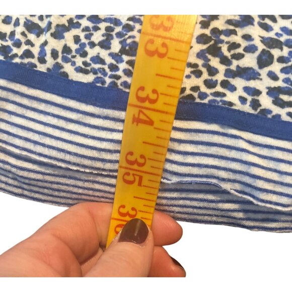 Ellen Tracy Small Blue & White Animal Print Night Gown - Picture 5 of 7